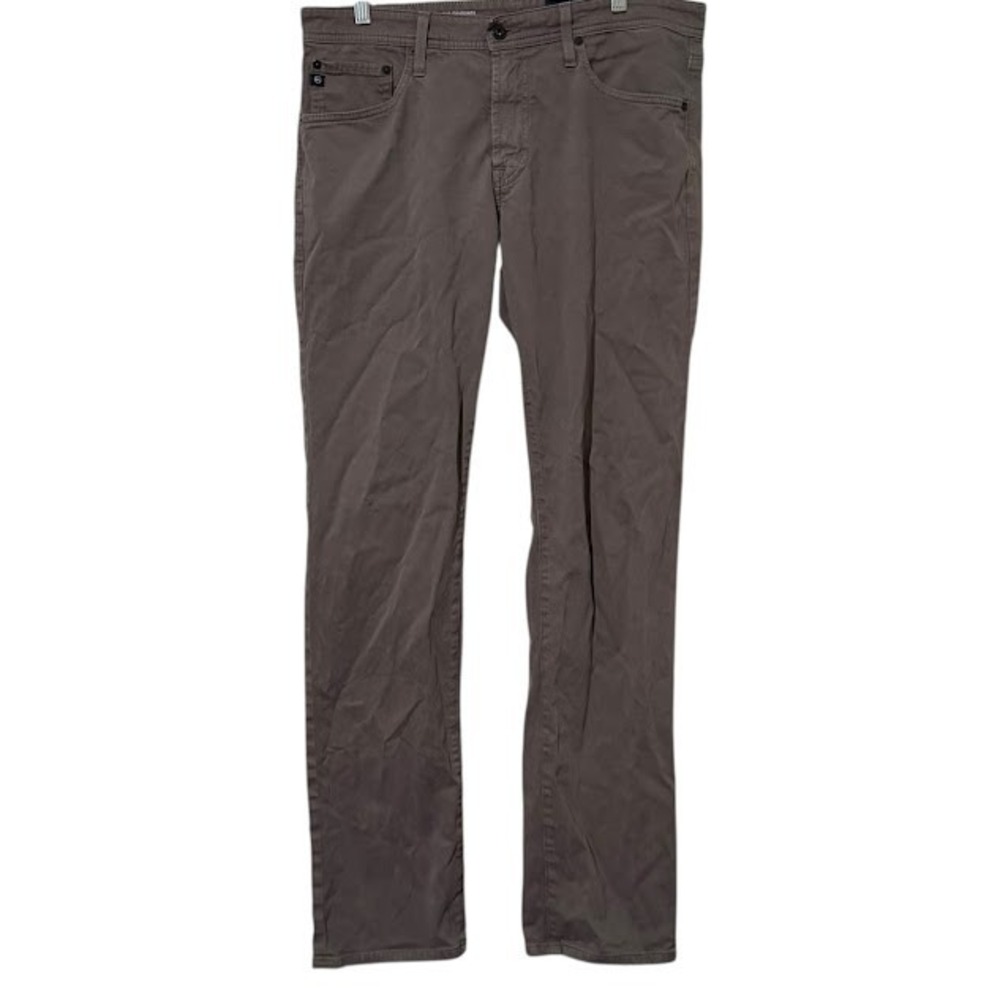AG‎ Adriano Goldschmied Gray The Graduate Tailored Leg Chino Pants Mens 34 x 34